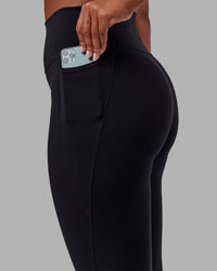 Woman wearing O.G. Fusion Ultra High-Rise Full Length Legging Pockets - Black | Model:Krystal | Size:L | Thumbnail Index: 6