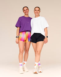 Woman wearing Man wearing Pride Sticker Boxy Tee - White | Thumbnail Index: 9