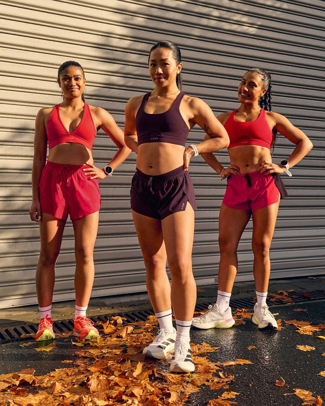 Woman wearing Accelerate 3" High-Rise Running Short - Scarlet - view 11
