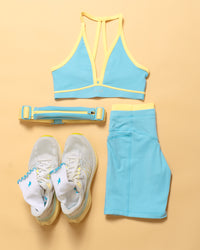 Flatlay Breeze Sports Bra - Baltic Sea-Lemon | Thumbnail Index: 7