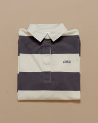 Oversized Rugby Polo - Off White-Grey | Thumbnail Index: 12