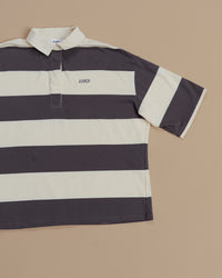 Oversized Rugby Polo - Off White-Grey | Thumbnail Index: 2