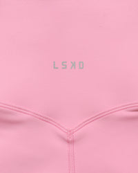 Woman wearing Fusion Bonded High-Rise Short - Pink Rose  | Thumbnail Index: 8
