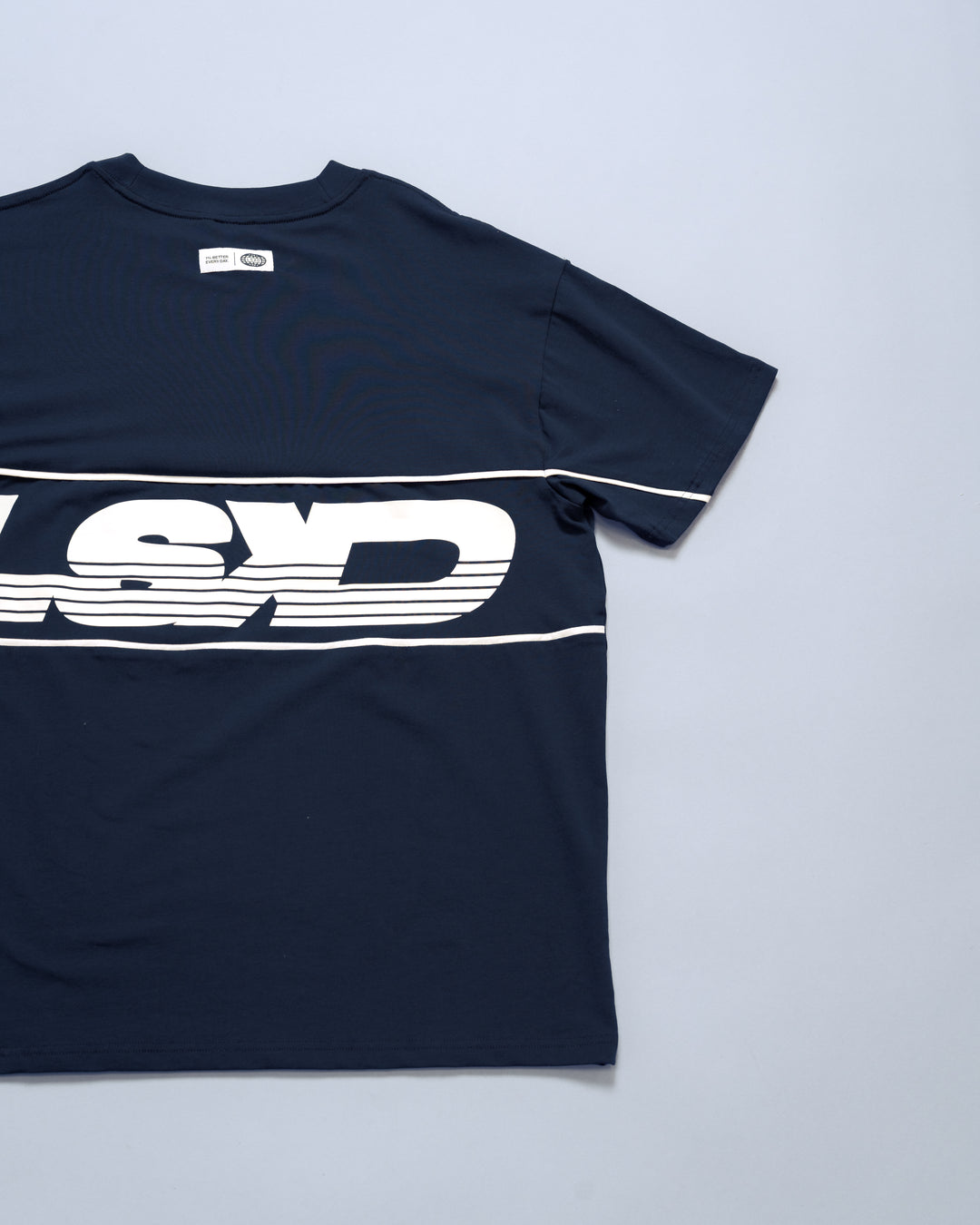 Inline Heavyweight FLXCotton Oversized Tee - Midnight Navy-White - view 5