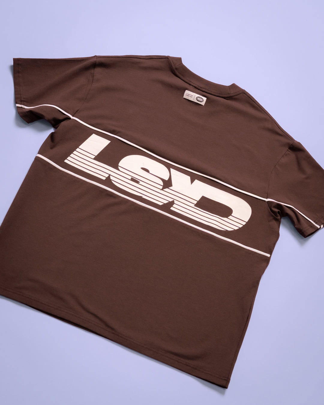 Inline Heavyweight FLXCotton Oversized Tee - Hot Chocolate-Off White - view 4