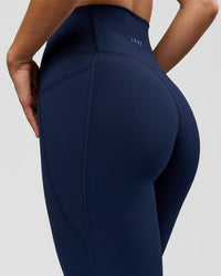 Woman wearing O.G. Fusion Ultra High-Rise Full Length Legging Pockets - Future Navy | Model:Amity| Size:S | Thumbnail Index: 6