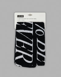 1% Better Every Day Cotton Towel 50x115cm - Black-White | Thumbnail Index: 1