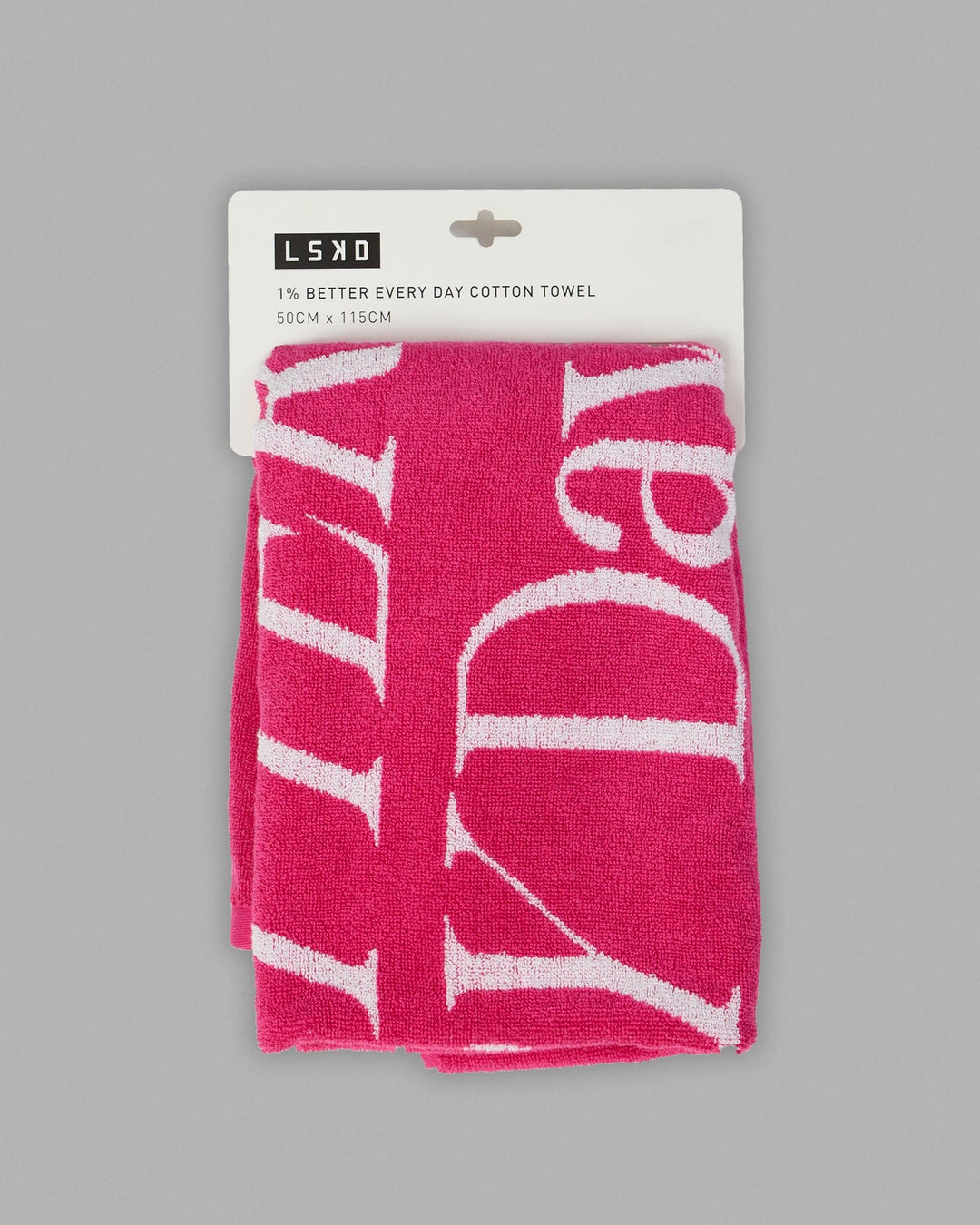 1% Better Every Day Cotton Towel 50x115cm - Magenta-White - view 2