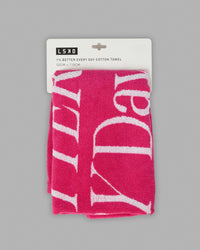 1% Better Every Day Cotton Towel 50x115cm - Magenta-White | Thumbnail Index: 1