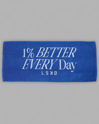 1% Better Every Day Cotton Towel 50x115cm - Power Cobalt-White | Thumbnail Index: 0