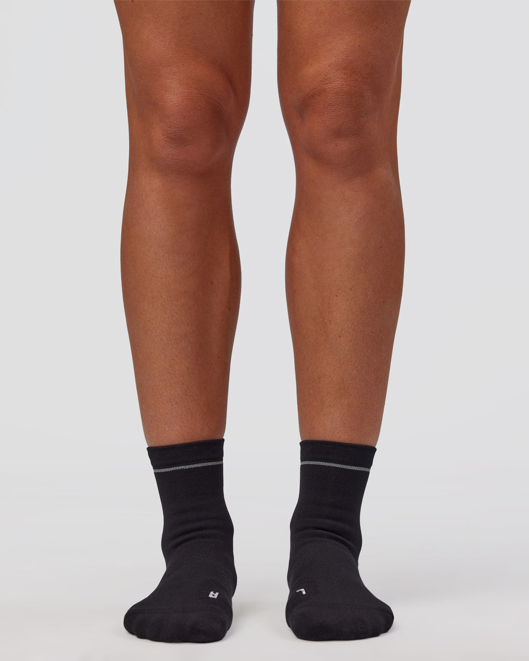 1% Better Performance Quarter Socks - Black-Reflective - view 4