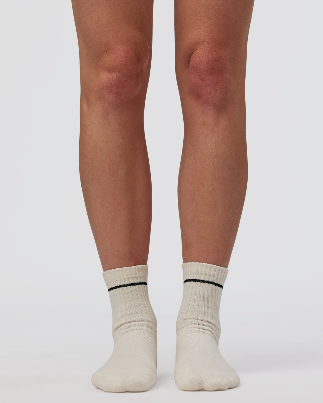 1% Better Pilates Grip Sock - Off White-Black - view 4