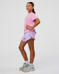 Kid wearing Kids Enjoy the Journey FLXCotton Tee - Bubblegum | Model:Jayla | Size:10 | Thumbnail Index: 2