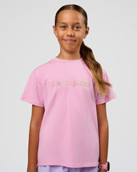 Kid wearing Kids Enjoy the Journey FLXCotton Tee - Bubblegum | Model:Jayla | Size:10 | Thumbnail Index: 3