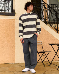 Clubhouse Unisex Rugby Polo - Off White-Grey | Thumbnail Index: 11
