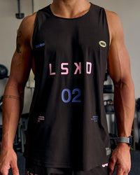Man wearing Cadence Game Plan Tank - Black | Thumbnail Index: 0