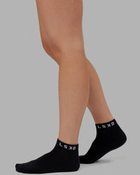 Daily Ankle Socks 3 Pack - Black-White | Thumbnail Index: 1