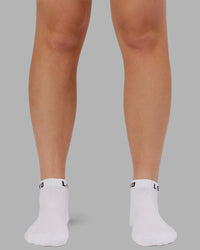 Daily Ankle Socks 3 Pack - White-Black | Thumbnail Index: 2