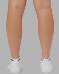 Daily Ankle Socks 3 Pack 2.0 - White-Black | Thumbnail Index: 3