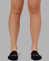 Performance No Show Socks 3 Pack - Black | Thumbnail Index: 2
