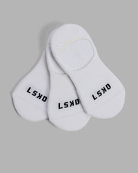 Performance No Show Socks 3 Pack 2.0 - White-Black | Thumbnail Index: 0