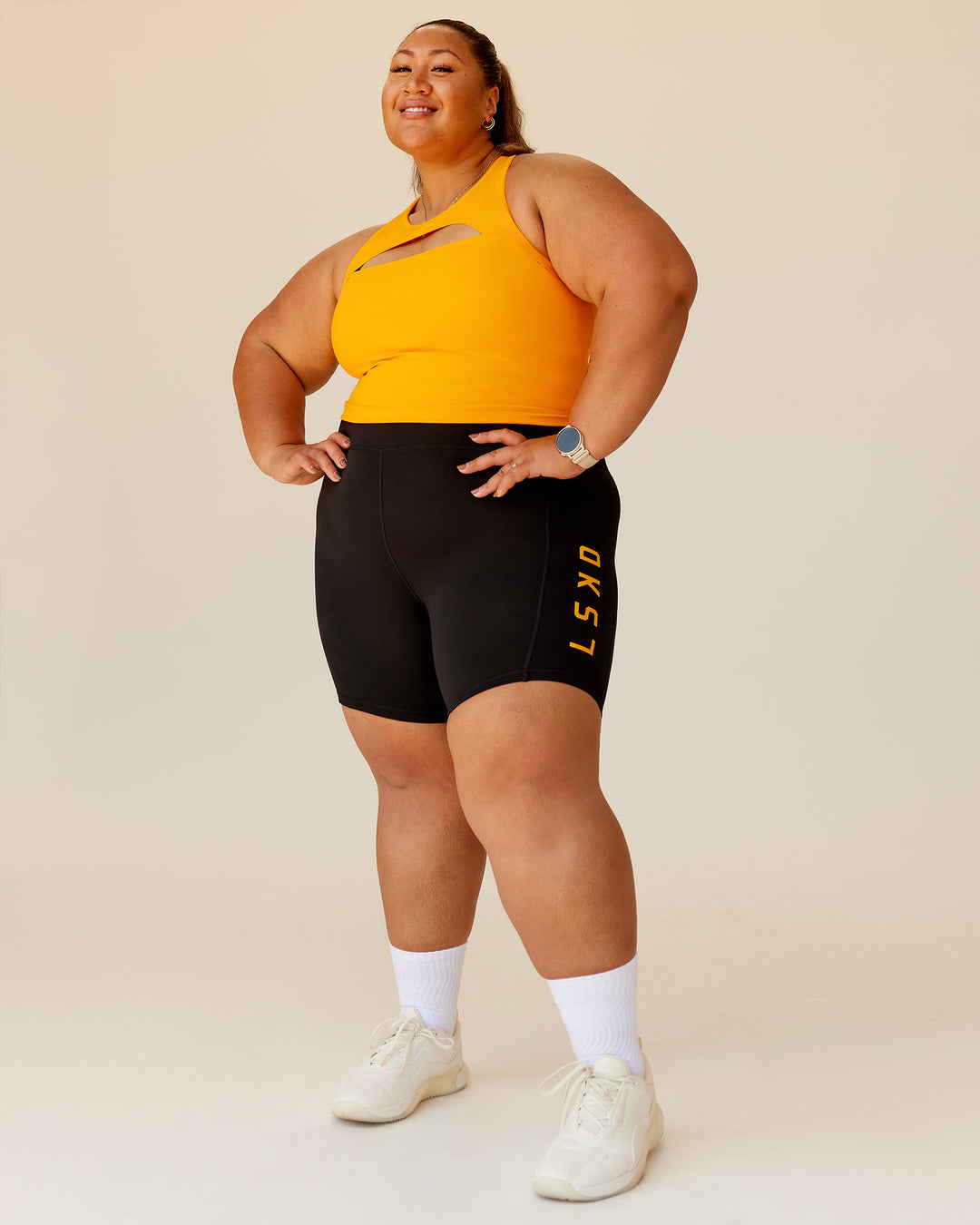Woman wearing Be Bold Performance Tank - Zinnia | Model:Lilz | Size:3XL - view 2