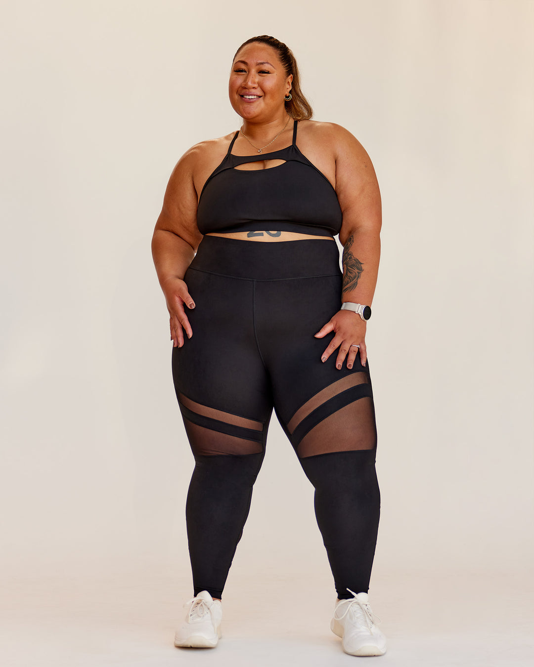 Woman wearing Be Bold Sports Bra - Black | Model:Lilz | Size:3XL - view 3