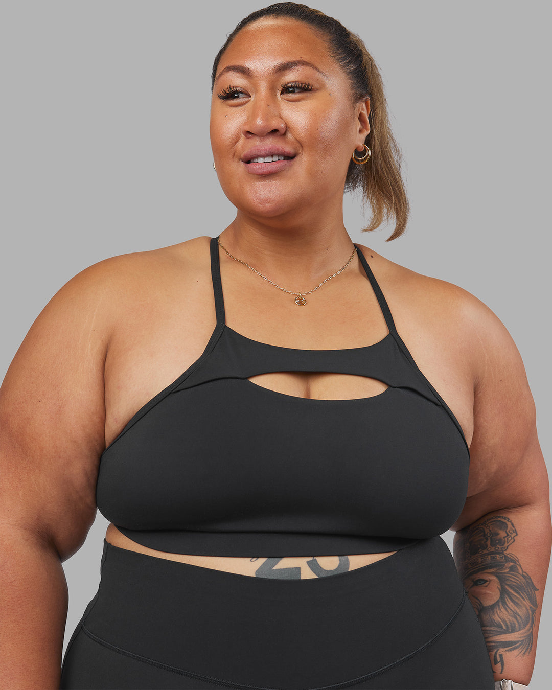 Woman wearing Be Bold Sports Bra - Black | Model:Lilz | Size:3XL - view 5