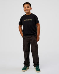 Kid wearing Kid wearing Kids Enjoy the Journey FLXCotton Tee - Bubblegum | Model:Jax | Size:8 | Thumbnail Index: 2