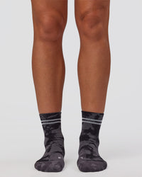 Accelerate Performance Quarter Socks - Black-Dark Storm | Thumbnail Index: 1