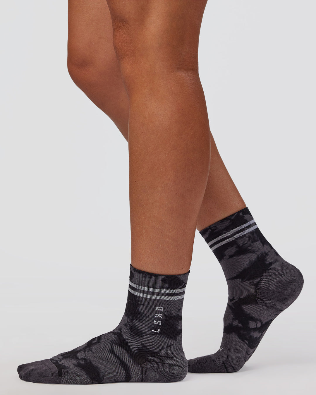 Accelerate Performance Quarter Socks - Black-Dark Storm - view 1