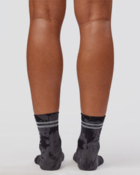 Accelerate Performance Quarter Socks - Black-Dark Storm | Thumbnail Index: 2