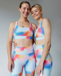 Women wearing Advance Sports Bra - Rainbow Shade | Model:Both | Size:Duo | Thumbnail Index: 0