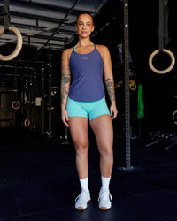 Woman wearing Agility Active Tank - Future Dusk | Thumbnail Index: 0