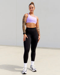 Woman wearing Galvanise Sports Bra - Pale Lilac | Thumbnail Index: 0