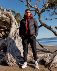 Man wearing All-day Puffer Jacket - Black | Thumbnail Index: 2
