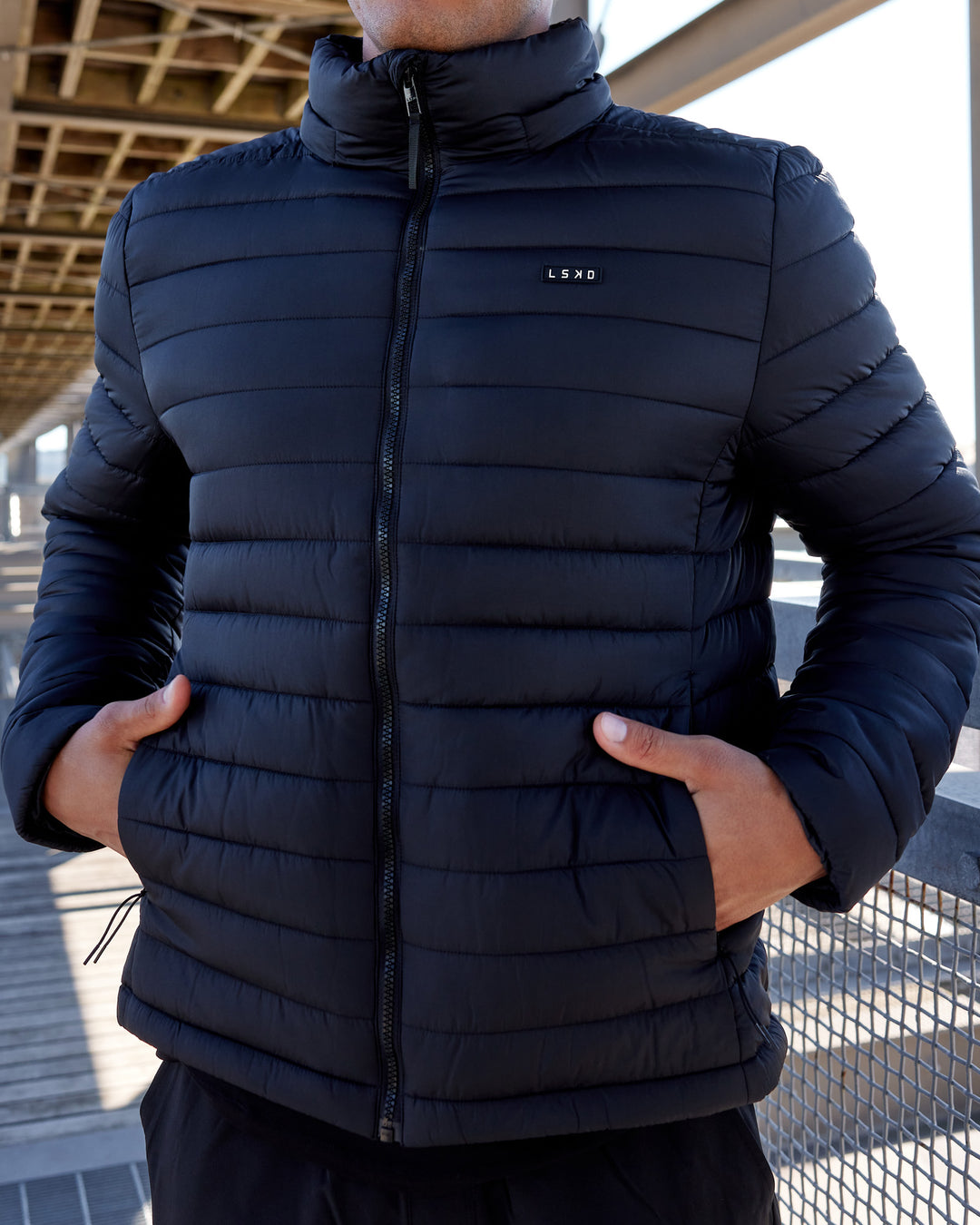 Man wearing All-day Puffer Jacket - Black - view 2