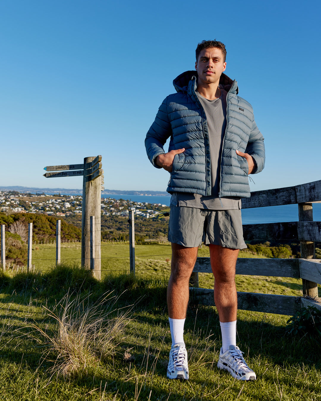 Man wearing All Day Puffer Jacket - Storm - view 4