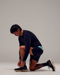 Man wearing Cadence Long Sleeve Tee - Black | Thumbnail Index: 2