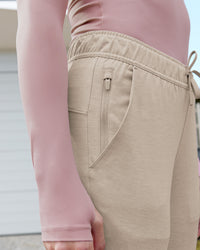 Women Wearing Restore CloudFLX Jogger - Oatmeal Marl | Thumbnail Index: 3
