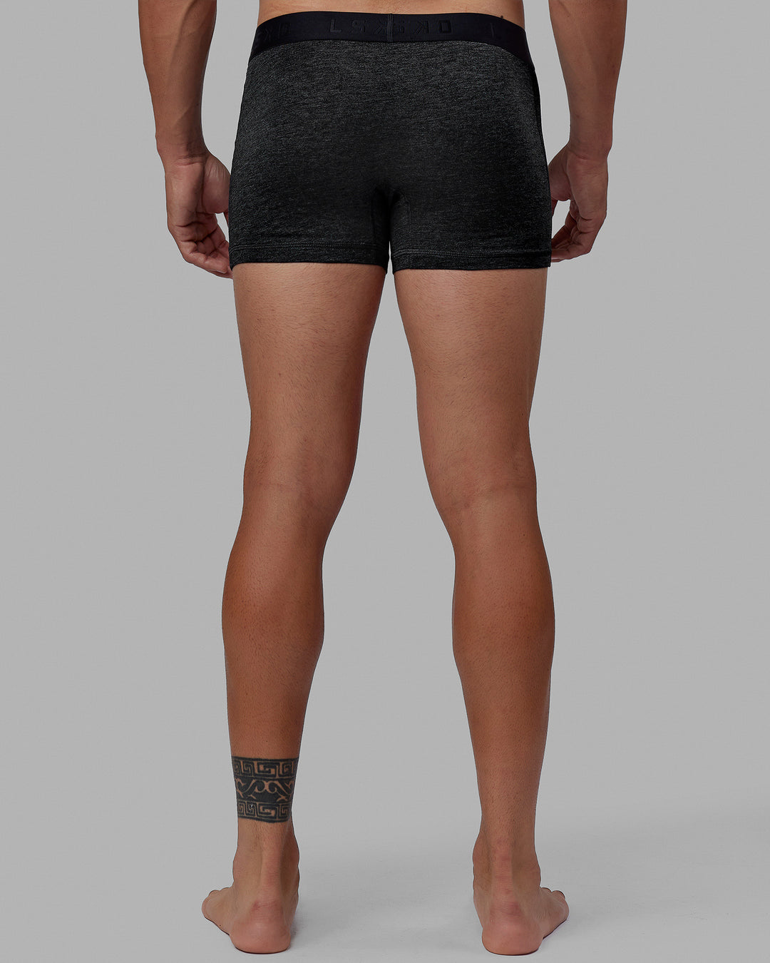 Man wearing Daily Trunks Single Pack - Heather Black - view 4