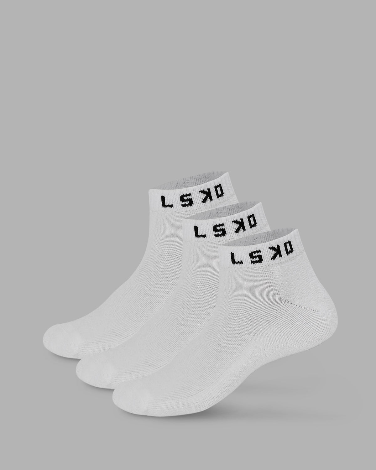 Daily Ankle Socks 3 Pack - White-Black