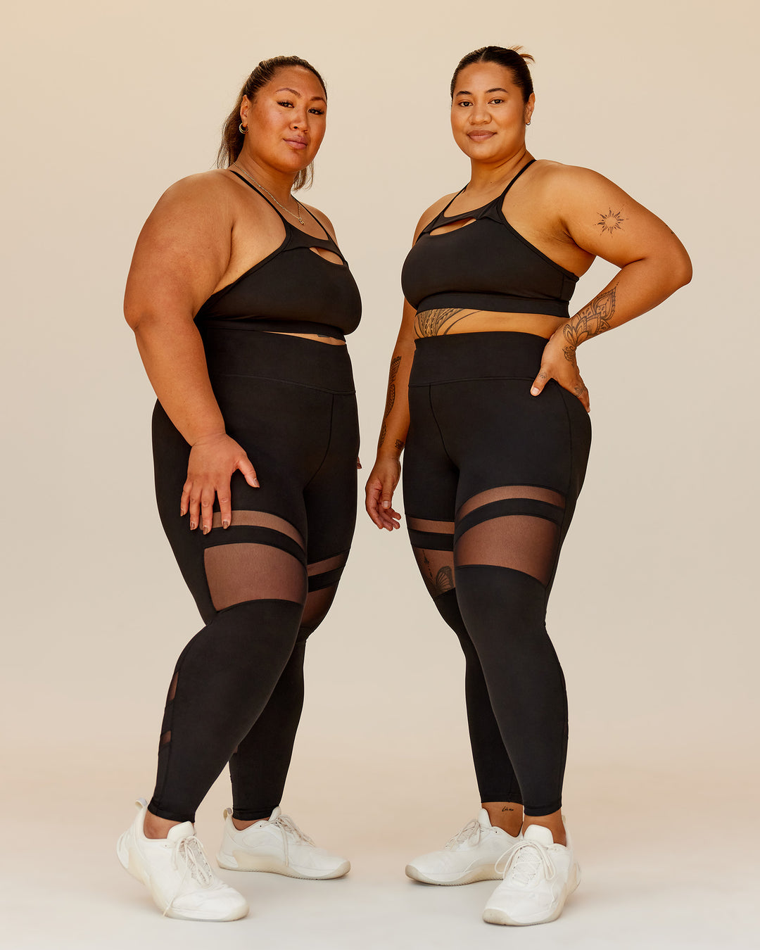 Woman wearing Be Bold Sports Bra - Black | Model:Both | Size:Duo - view 4