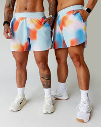 Duo wearing Lift 6" Short - Rainbow Shade Print | Model:Both | Size:Duo | Thumbnail Index: 0