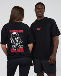 Duo wearing Kettle B FLXCotton Oversized Tee - Black-White | Model:Duo | Size:Both | Thumbnail Index: 0