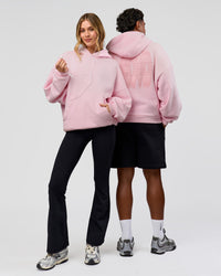 Duo wearing Memory In Motion Ultra Heavyweight Washed Hoodie - Marshmallow Washed | Model:Both | Size:Duo | Thumbnail Index: 0