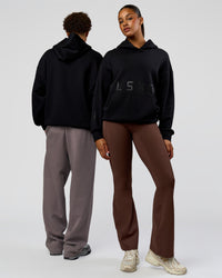 Duo wearing Shadow Mode Oversized Hoodie - Black | Model:Both | Size:Duo | Thumbnail Index: 0