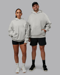 Duo wearing MVP Oversized Hoodie - Digital Mist | Model:Both | Size:Duo | Thumbnail Index: 0