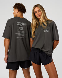 Duo wearing Values Run Club FLXCotton Tee - Dark Storm-Alloy | Model:Both | Size:Duo | Thumbnail Index: 0