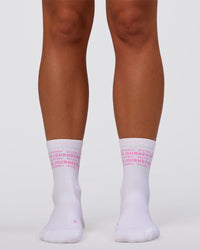 Enjoy the Journey Fast Performance Quarter Socks - White-Marshmallow | Thumbnail Index: 2